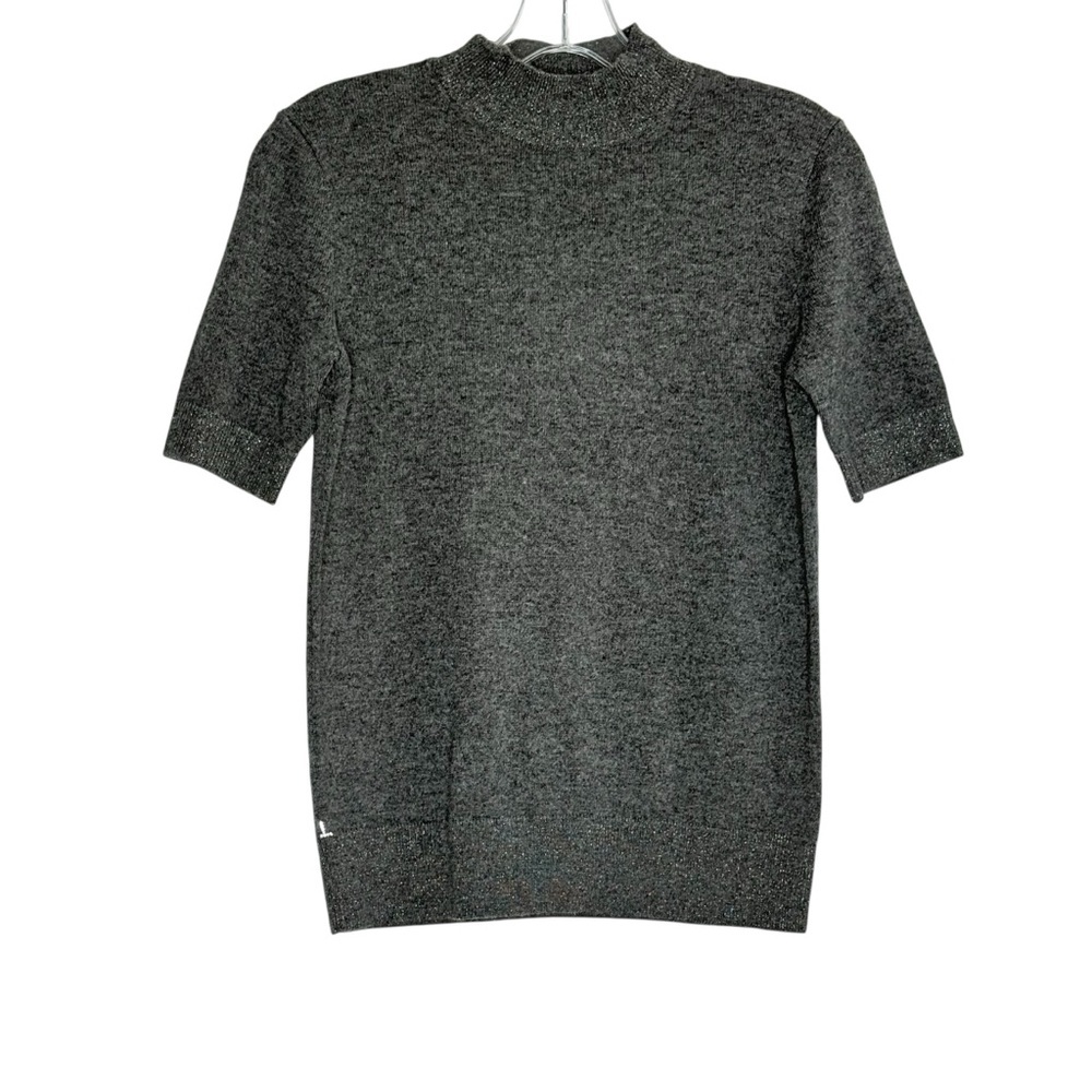 Lafayette 148 New York Dark Gray Crewneck Sweater